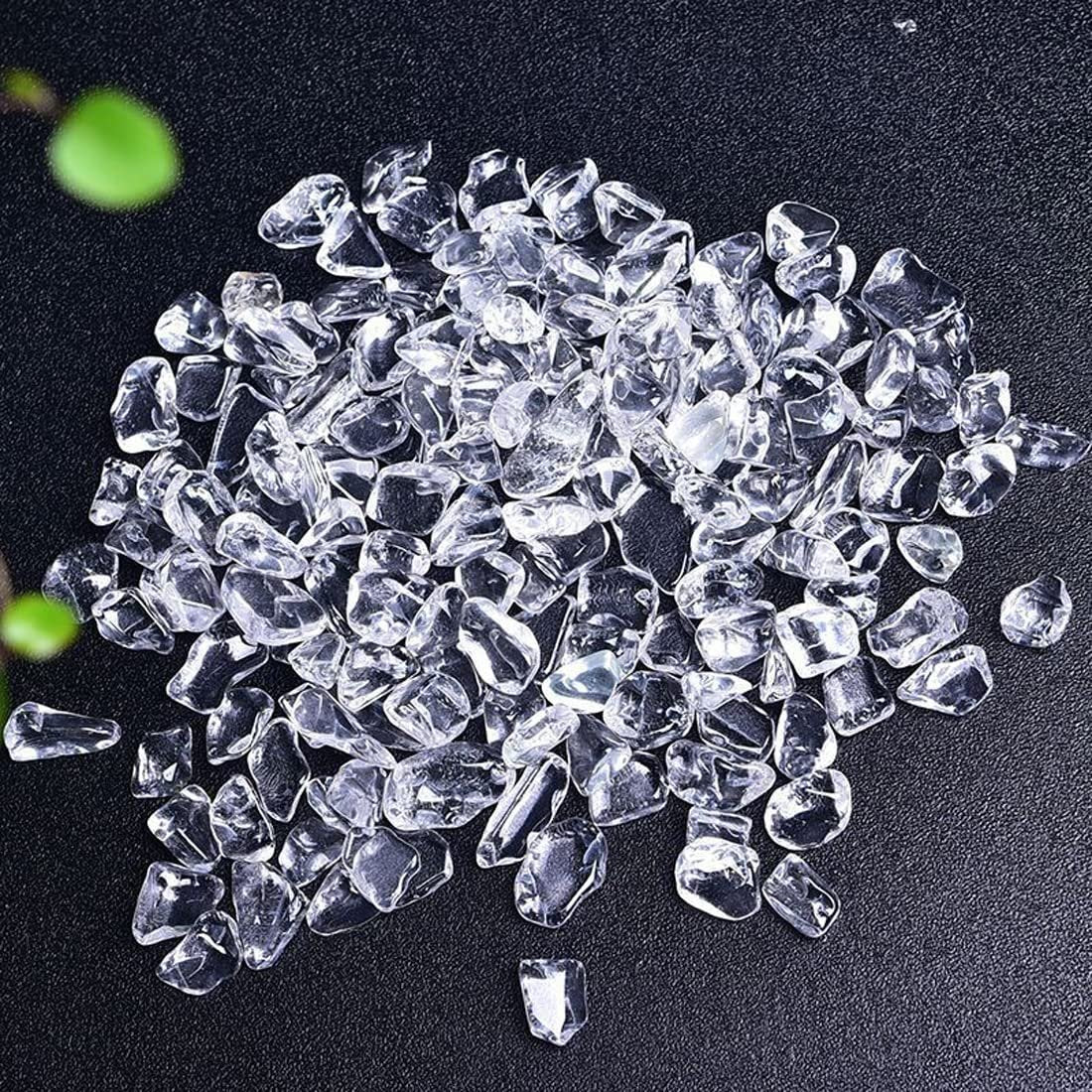 Natürliche Klar-Quarz Tumbled Chips, zerkleinerte Kristallsteine, 7-9 mm polierte Heilsteine für Reiki, Schmuckherstellung und Wohnkultur