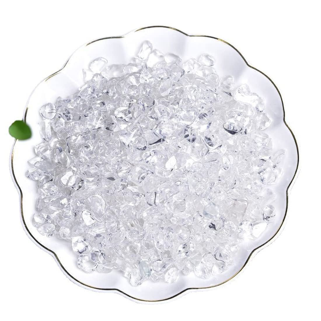 Natürliche Klar-Quarz Tumbled Chips, zerkleinerte Kristallsteine, 7-9 mm polierte Heilsteine für Reiki, Schmuckherstellung und Wohnkultur