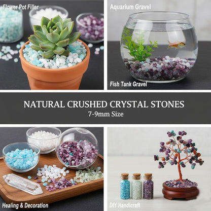 Natürliche Amethyst Tumbled Chips – 7-9 mm polierte Heilsteine für Schmuck und Dekoration