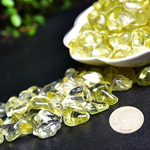 Natürliche Citrin-Chips, polierte 7-9 mm Heilsteine für Schmuckherstellung und Wohnkultur