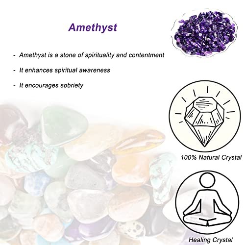 Natürliche Amethyst Tumbled Chips – 7-9 mm polierte Heilsteine für Schmuck und Dekoration