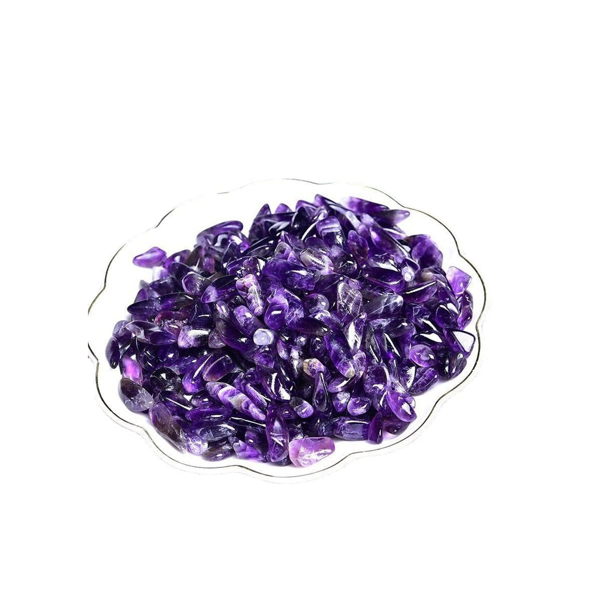 Natürliche Amethyst Tumbled Chips – 7-9 mm polierte Heilsteine für Schmuck und Dekoration