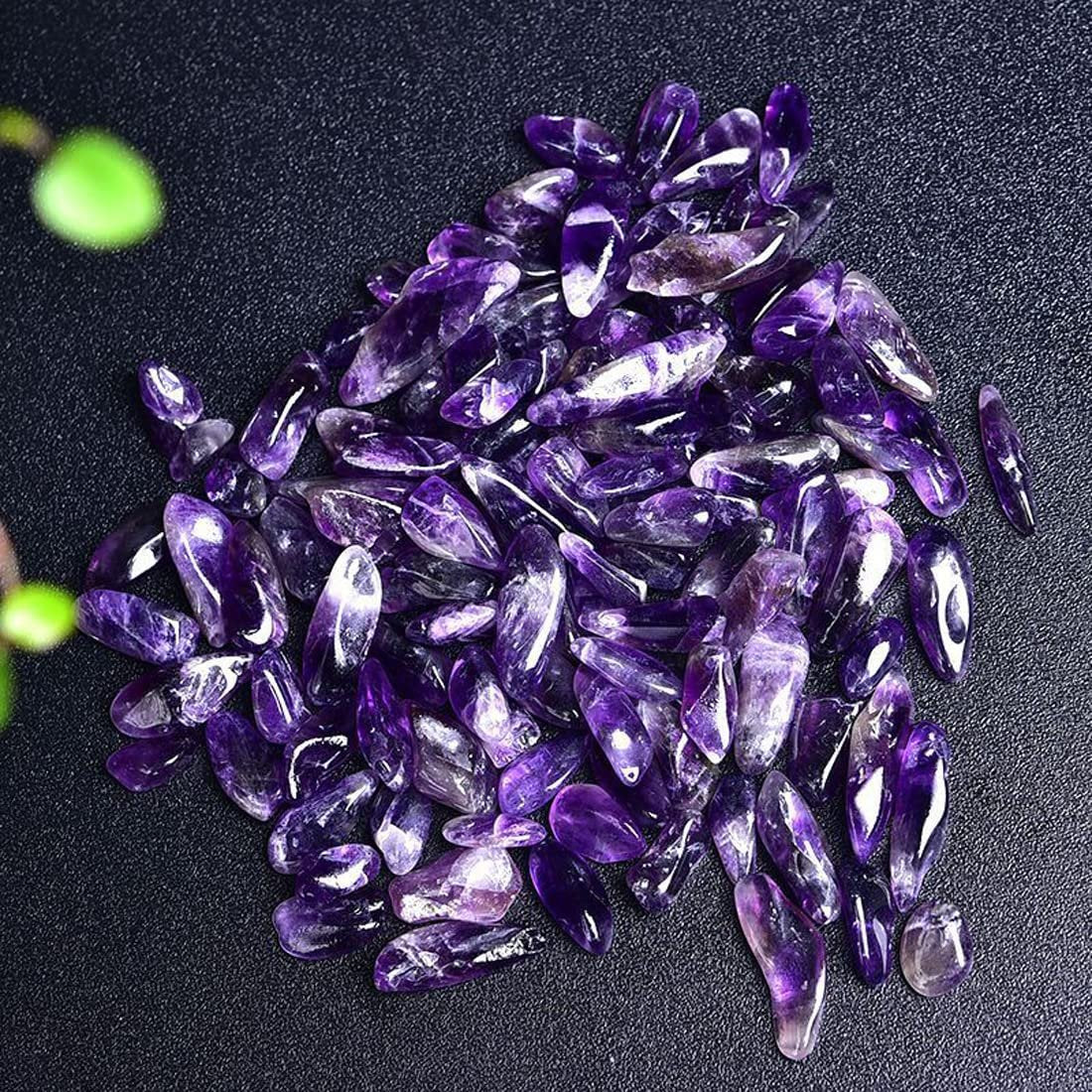 Natürliche Amethyst Tumbled Chips – 7-9 mm polierte Heilsteine für Schmuck und Dekoration