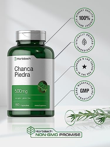 Horbäach Chanca Piedra Kapseln | 500 mg | 150 Stück | Nicht-GVO & Glutenfrei