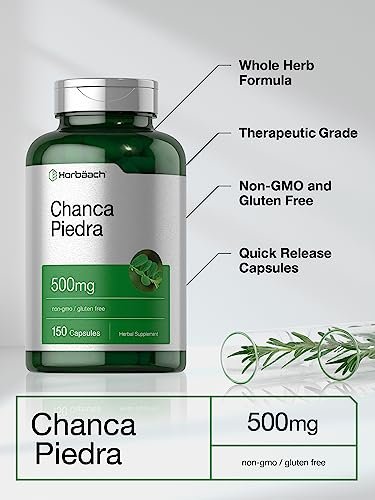 Horbäach Chanca Piedra Kapseln | 500 mg | 150 Stück | Nicht-GVO & Glutenfrei