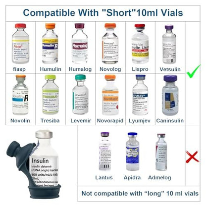 3er-Pack Insulin-Vial-Flaschenschoner für Diabetiker, Silikon-Schutzhülle zum Schutz vor Bruch, geeignet für 10-ml-Kurzzeit-Insulin-Vials (Pink, Orange, Grau)