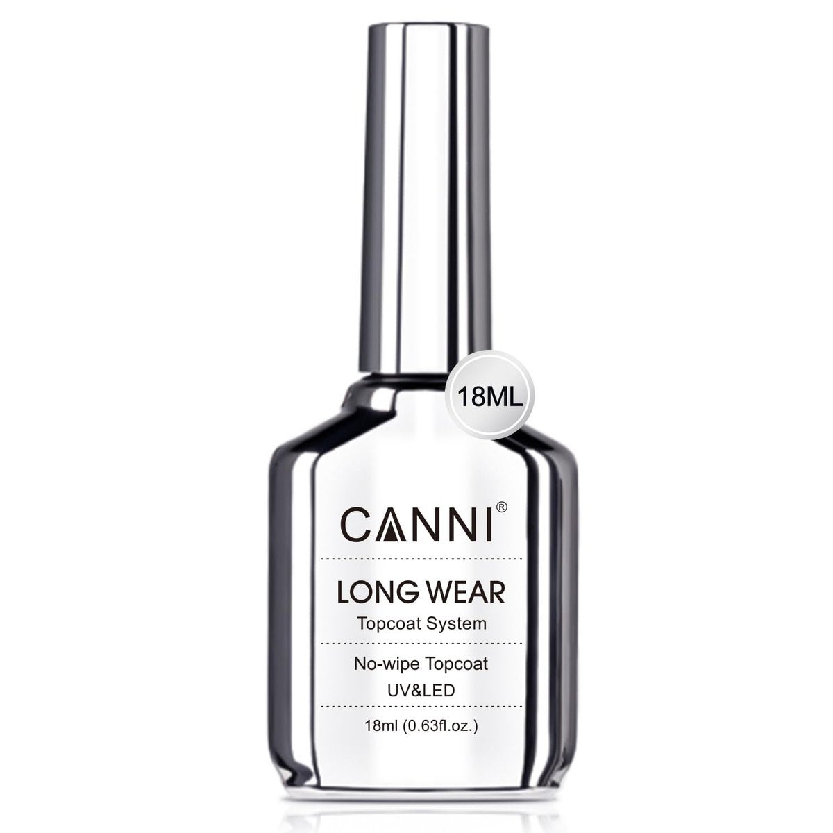 CANNI 18ml No Wipe Gel Top Coat – Kratzfestes Gel-Nagellack Überlack, Hochglänzend und Lang anhaltend, Klarer Überlack, für LED-Nagellampe, Nagelkunst-Set