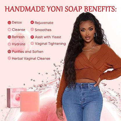 Feminine Wash & Yoni Oil & Yoni Seife Set für Frauen – Yoni Wash für vaginales pH-Gleichgewicht, Geruchsentfernung, Yoni Oil zur Feuchtigkeitspflege – 1 Fl.Oz Feminine Oil & 5,07 Fl.Oz Vaginalgel & 3,53 Oz Yoni Seife Pfirsich