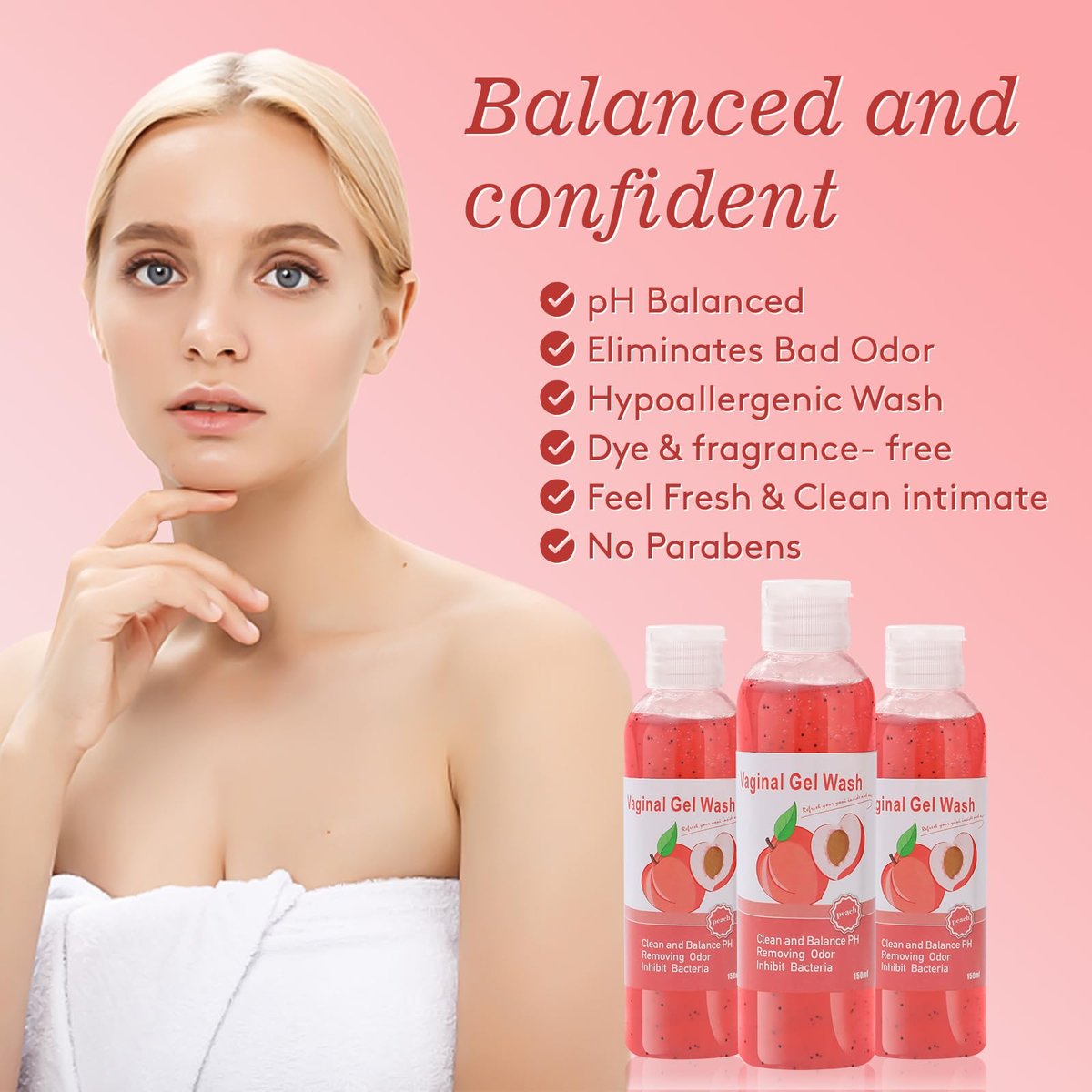 Feminine Wash & Yoni Oil & Yoni Seife Set für Frauen – Yoni Wash für vaginales pH-Gleichgewicht, Geruchsentfernung, Yoni Oil zur Feuchtigkeitspflege – 1 Fl.Oz Feminine Oil & 5,07 Fl.Oz Vaginalgel & 3,53 Oz Yoni Seife Pfirsich