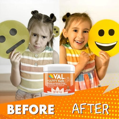 VAL Magnesium Creme für Kinder | Entspannung für Tag & Nacht | Sanftes Zechstein Magnesiumchlorid | mit Kamille, Sheabutter & ätherischen Ölen | Hergestellt in den USA | 118 ml