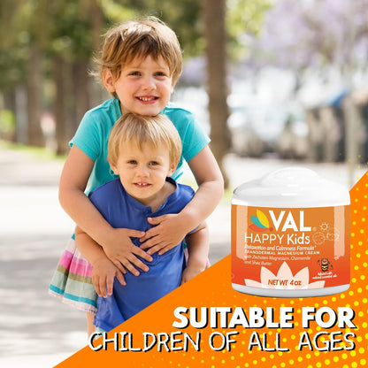 VAL Magnesium Creme für Kinder | Entspannung für Tag & Nacht | Sanftes Zechstein Magnesiumchlorid | mit Kamille, Sheabutter & ätherischen Ölen | Hergestellt in den USA | 118 ml