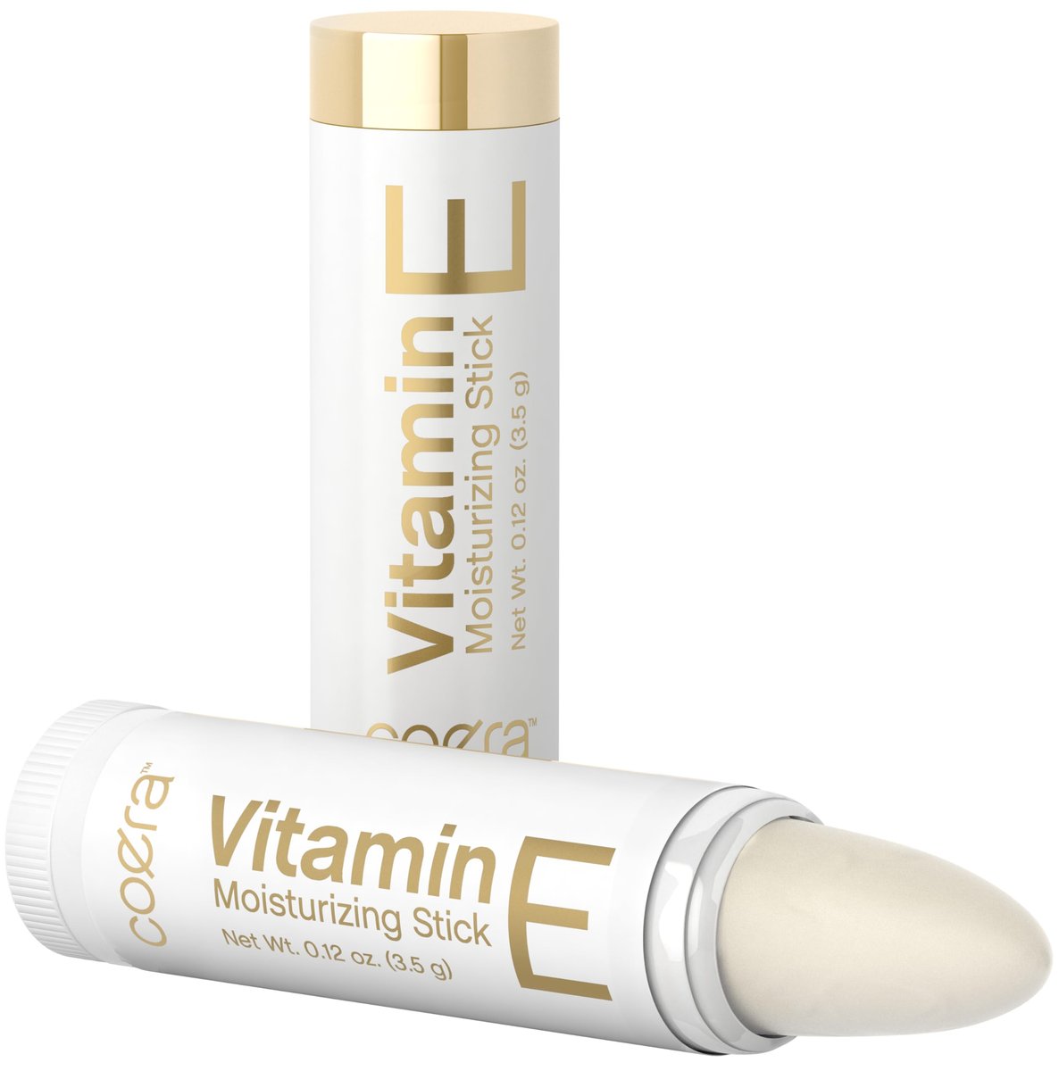 Coera Vitamin E Feuchtigkeitsstick für Lippen | 0,12 oz (2er-Pack) | Hydratisierender & pflegender Feuchtigkeitsspender | Frei von Parabenen, SLS und Duftstoffen