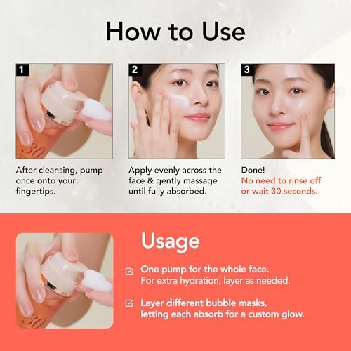 MENOKIN 30 Sekunden Quick Bubble Mask [MOIST] – Hyaluronsäure-Mikrobläschen, 8 Typen für 96% Feuchtigkeitsverbesserung, intensive Hydratation, Niacinamid, koreanische Hautpflege, 70 Anwendungen, 95 ml
