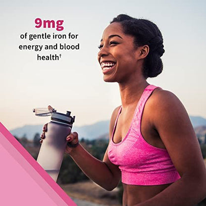Garden of Life Vitamin Code Women’s Multivitamin Gummies mit Eisen – Folsäure, Biotin, D3 & B12 für Haare, Haut & Nägel + Probiotika für Immunsystem & Verdauung, Non-GMO, glutenfrei, 90 Kirschgummis