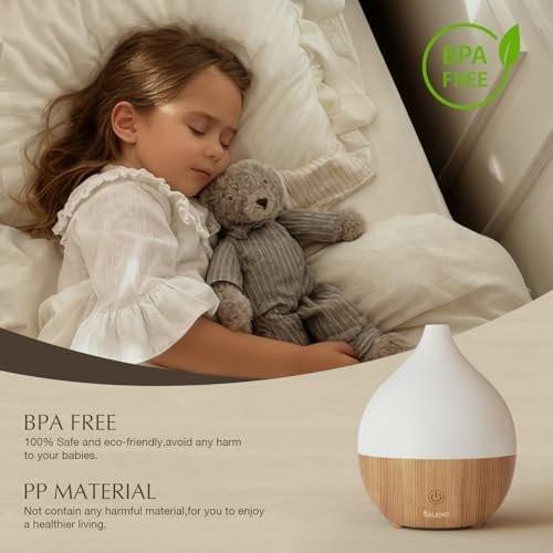 SALKING 100ml Ultraschall Aromatherapie Diffuser – Auto-Abschaltung, Kaltnebel-Lufterfrischer mit warmweißem Licht für Büro & Zuhause