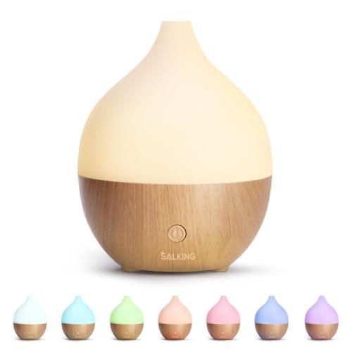 SALKING 100ml Ultraschall Aromatherapie Diffuser – Auto-Abschaltung, Kaltnebel-Lufterfrischer mit warmweißem Licht für Büro & Zuhause