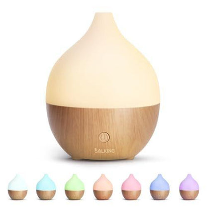 SALKING 100ml Ultraschall Aromatherapie Diffuser – Auto-Abschaltung, Kaltnebel-Lufterfrischer mit warmweißem Licht für Büro & Zuhause
