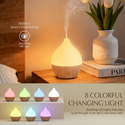 SALKING 100ml Ultraschall Aromatherapie Diffuser – Auto-Abschaltung, Kaltnebel-Lufterfrischer mit warmweißem Licht für Büro & Zuhause