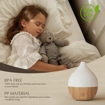 SALKING 100ml Ultraschall Aromatherapie Diffuser – Auto-Abschaltung, Kaltnebel-Lufterfrischer mit warmweißem Licht für Büro & Zuhause