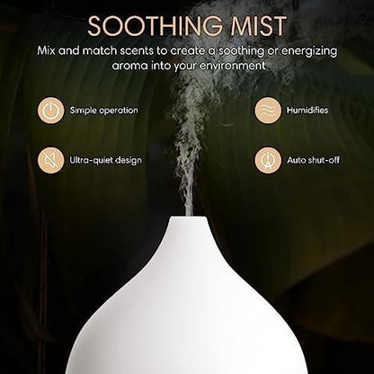 SALKING 100ml Ultraschall Aromatherapie Diffuser – Auto-Abschaltung, Kaltnebel-Lufterfrischer mit warmweißem Licht für Büro & Zuhause