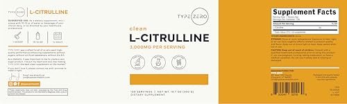 Type Zero L-Citrullin Base Pulver, 3.000 mg pro Portion - 100 Portionen