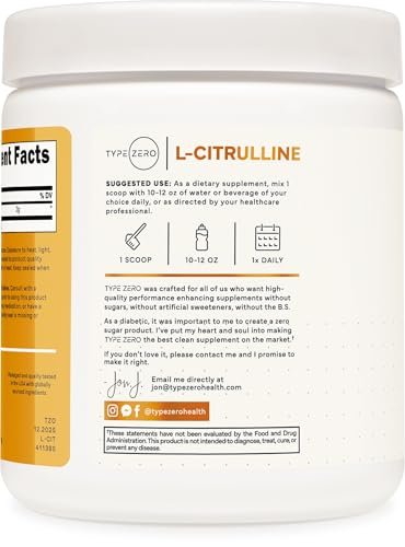 Type Zero L-Citrullin Base Pulver, 3.000 mg pro Portion - 100 Portionen