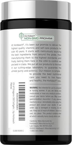 Horbäach Oreganoöl | 300 Weichkapseln | Mit natürlich vorkommendem Carvacrol | Non-GMO & glutenfrei