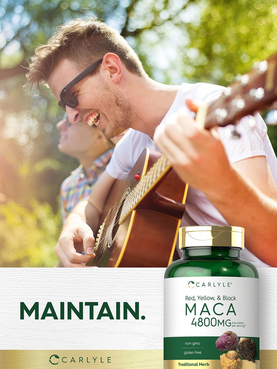 Carlyle Maca-Wurzel Kapseln für Frauen & Männer | 180 Kapseln | Hochpotenter Extrakt | Nicht-GVO & Glutenfrei