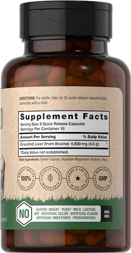 Horbäach Rinderleber Kapseln | 4500 mg | 90 Kapseln | Getrocknet, Weidehaltung, Getreidefrei, Ohne Gentechnik