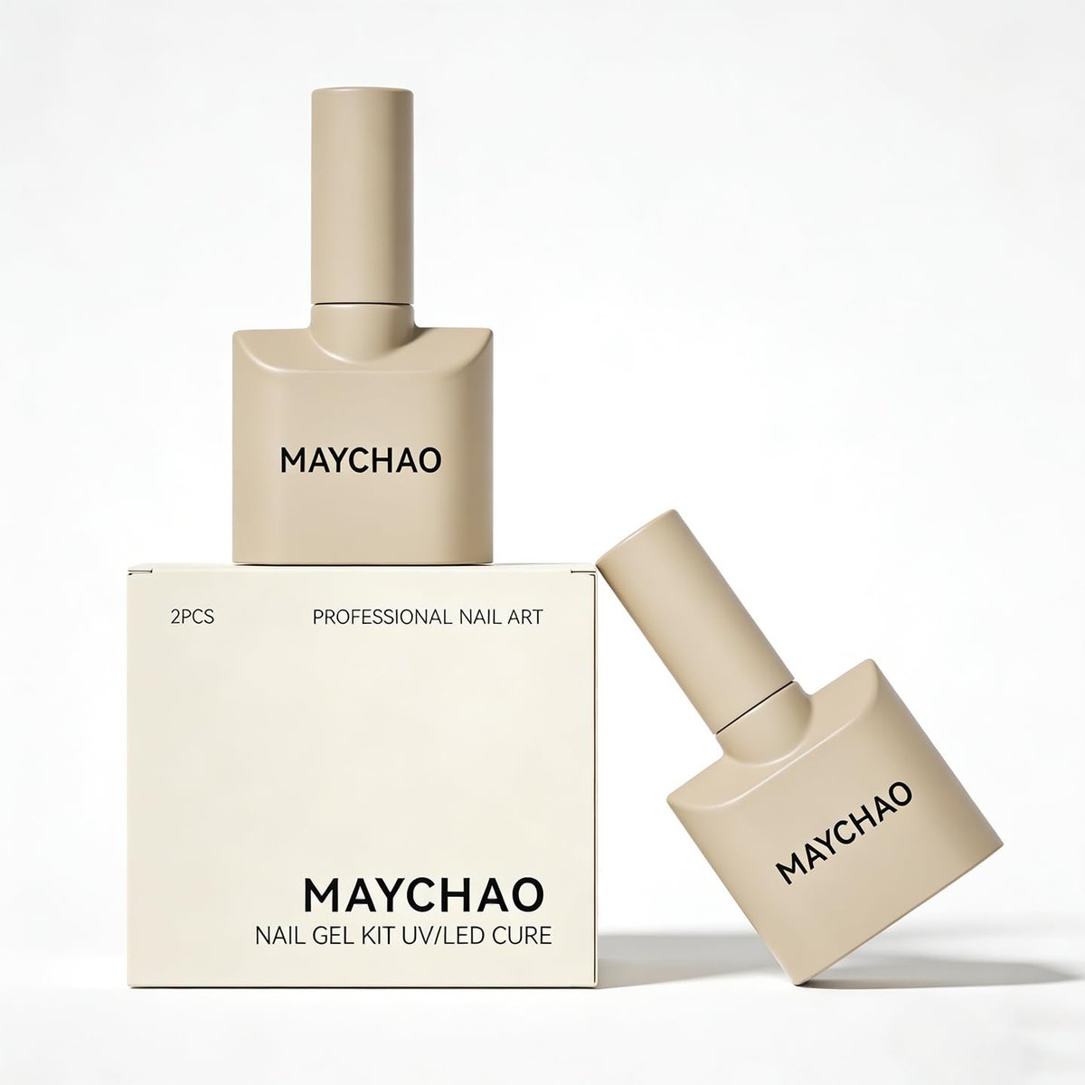 MAYCHAO 2er-Pack 15 ml Gel Base und Top Coat Set – Klarer Base Coat und No Wipe Shiny Top Coat Gel Nagellack für UV/LED Nagellampen, langanhaltende Maniküre für Frauen