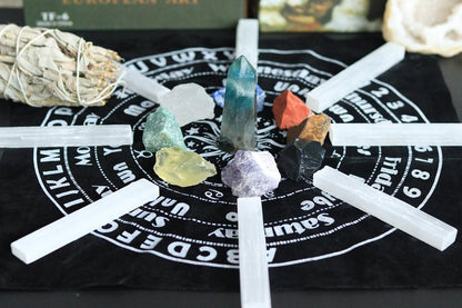 XIANNVXI 4 Zoll Selenit Kristall Sticks 6 Stück - Heilsteine für Reiki, Energiearbeit, Schutz und Reinigung - Zubehör für Altar und Hexerei
