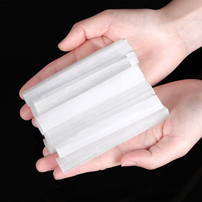 XIANNVXI 4 Zoll Selenit Kristall Sticks 6 Stück - Heilsteine für Reiki, Energiearbeit, Schutz und Reinigung - Zubehör für Altar und Hexerei