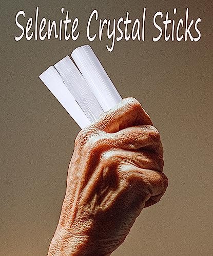 XIANNVXI 4 Zoll Selenit Kristall Sticks 6 Stück - Heilsteine für Reiki, Energiearbeit, Schutz und Reinigung - Zubehör für Altar und Hexerei