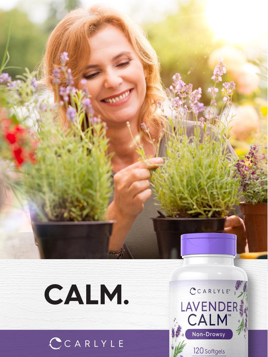 Carlyle Lavendel Kapseln | 80 mg | 120 Weichkapseln | Beruhigende & nicht müde machende Formel | Nicht-GVO & glutenfrei