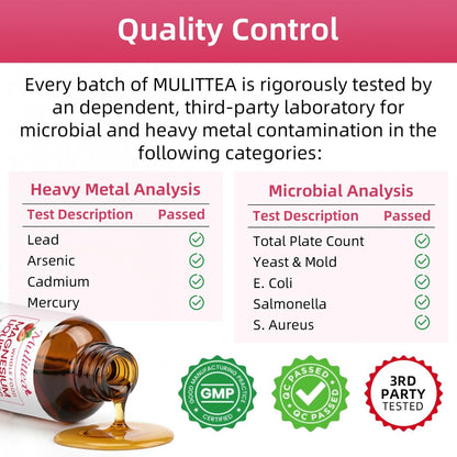 Mulittea Magnesium Glycinat Flüssig – Hochdosiert mit Vollwertnahrung, Vegan, Zuckerfrei, zur Unterstützung von Nerven, Entspannung, Muskeln und Schlaf*
