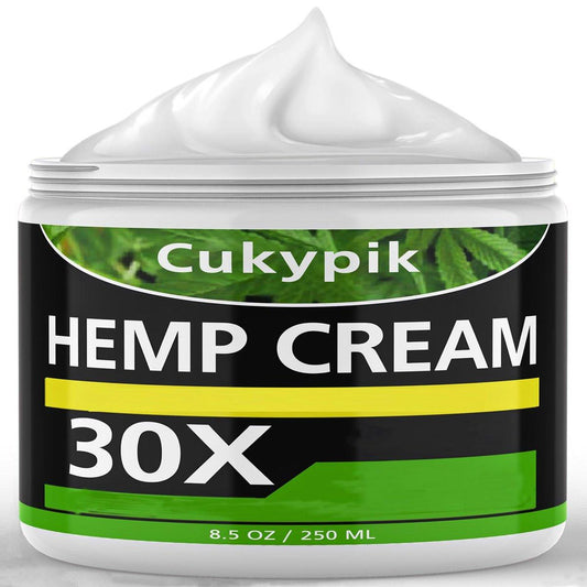 JUYIHEAL Hanfcreme 8,5 Unzen – Natürliche, beruhigende Topikalcreme mit Arnika, MSM, Kurkuma, Menthol und Aloe