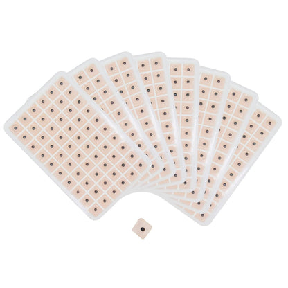 Ear Seeds Auricular Sticker Set – 420-teiliges Akupunktur-Set mit Ohrsamen, Ohrkarte und Pinzette