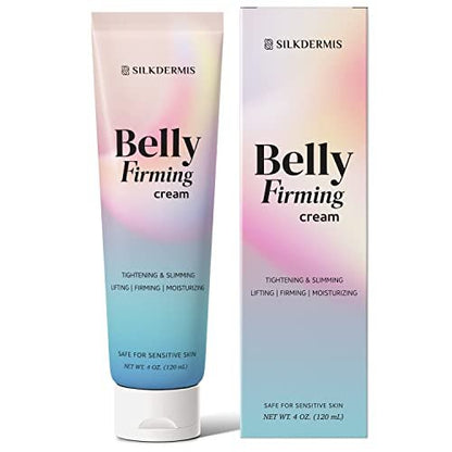 SILKDERMIS B Flat Belly Straffende Creme – Hautstraffung & Anti-Cellulite Creme für Bauch, Oberschenkel & Po, Feuchtigkeitsspendende Festigungscreme mit natürlichen Inhaltsstoffen, 120 ml