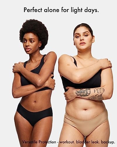 STRAWBERRY WEEKS LEAKPROOF2.0 Nahtlose Bikini-Periode-Unterwäsche für Damen | Periodenslip hält 6 Tampons | Auslaufschutz-Unterwäsche bei leichter Inkontinenz (S/M, Beige)