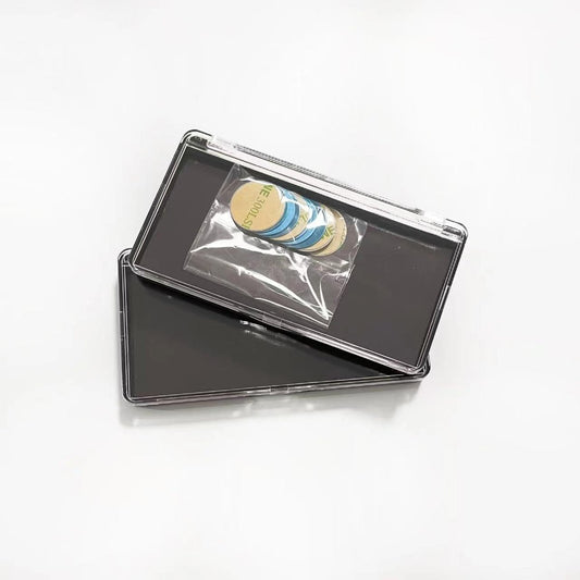 2er-Set Rechteckige Mini Magnet-Palette für Make-up – Lidschatten, Blush, Puder Aufbewahrung mit 10 Metallstickern