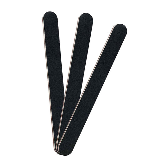 3er-Pack Professionelle Feilen, 100/180 Grip Nagelfeile für Acryl- und Naturnägel, Wiederverwendbar, Schwarz