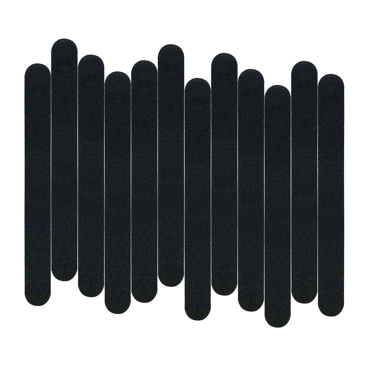 12er-Pack Professionelle Feilen für Nägel - 100/180 Grit Nagelfeilen Set für Acryl- und Naturnägel, Schwarz