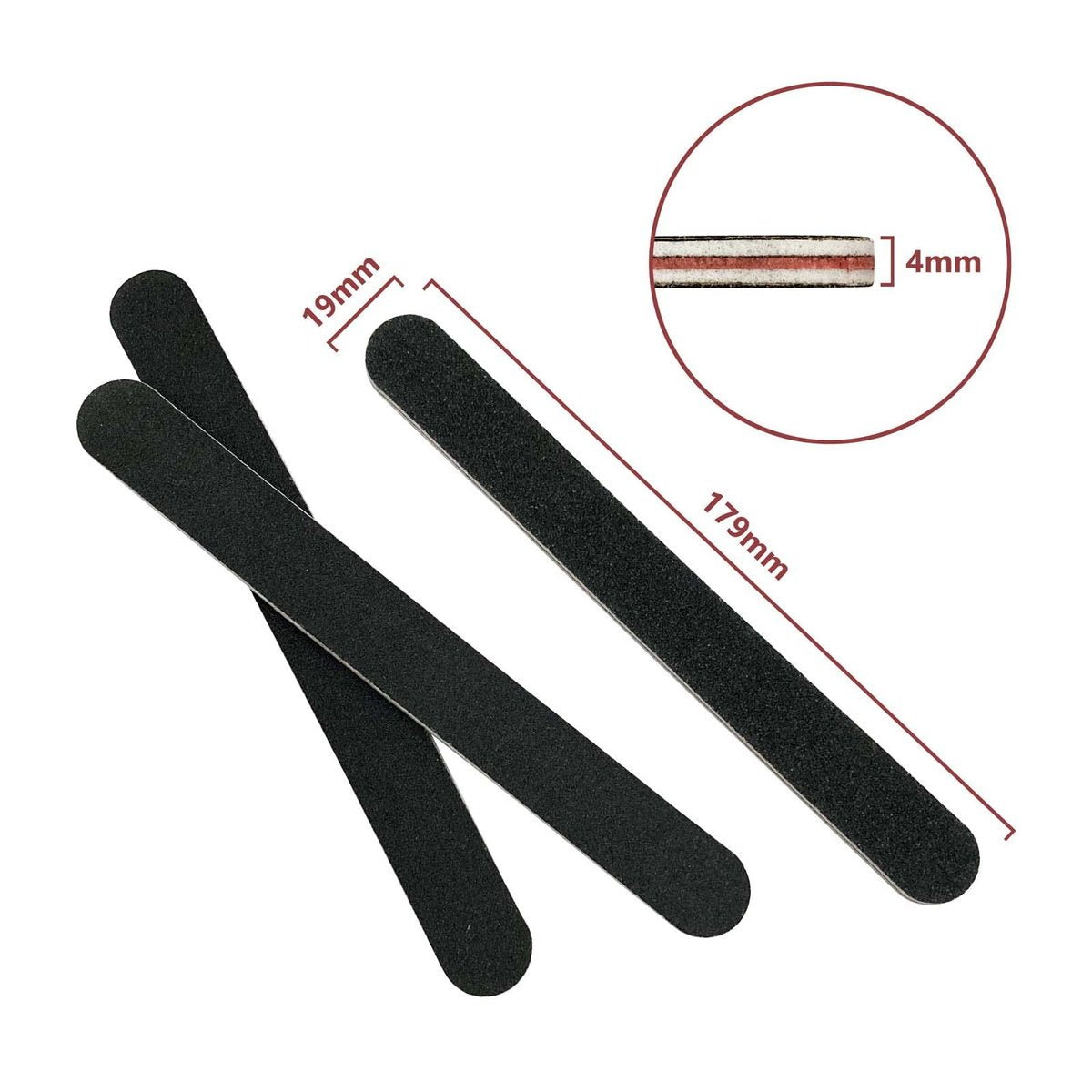 Professioneller Nagelfeilen- und Buffer-Block – Maniküre-Set 100/180 Grit, Schwarz
