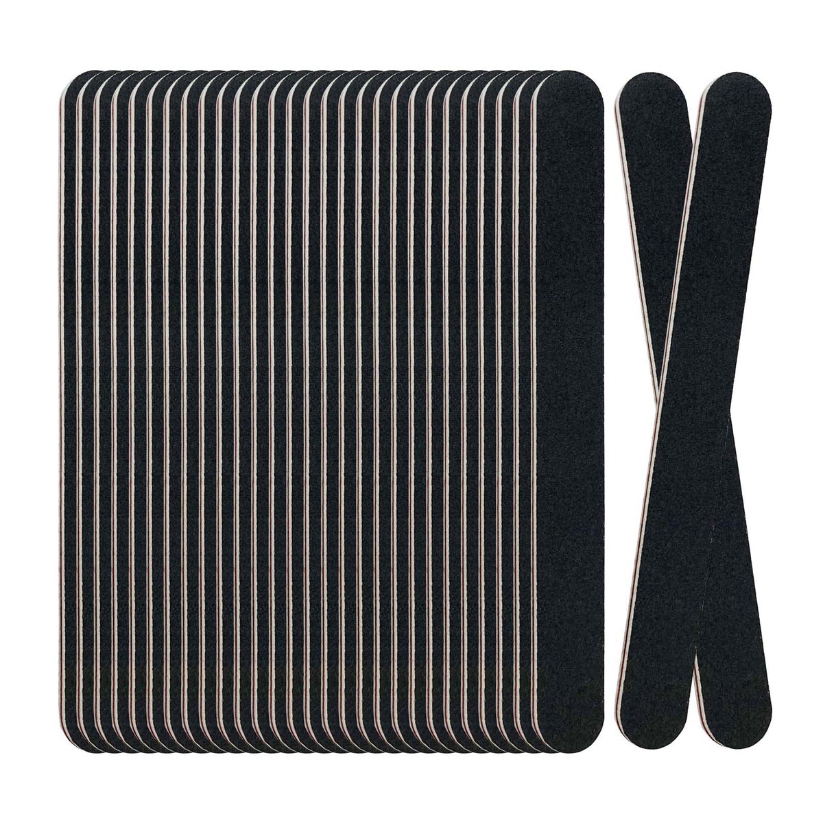 30-teiliges Profi-Nagelfeilen-Set 100/180 Grit – Schwarz