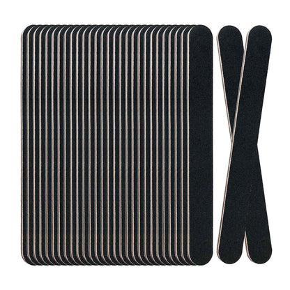 30-teiliges Profi-Nagelfeilen-Set 100/180 Grit – Schwarz