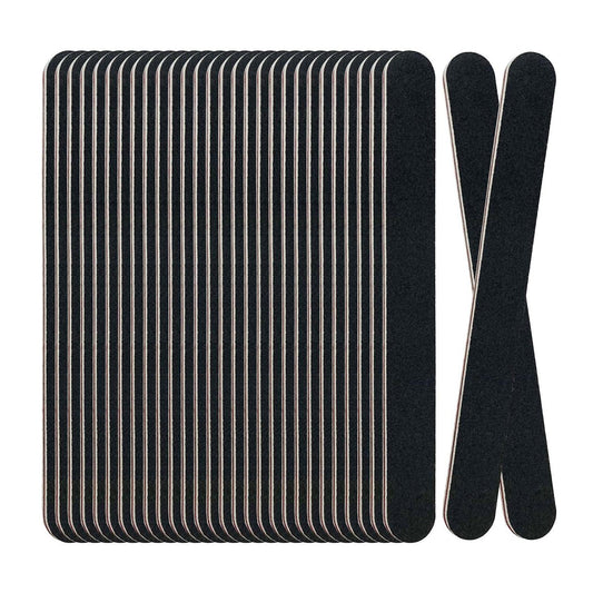 30-teiliges Profi-Nagelfeilen-Set 100/180 Grit – Schwarz