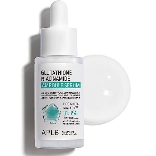 APLB Glutathion Niacinamid Ampulle Serum | LIPO GLUTA NIAC CEN™ 31,3% 1,35 fl.oz. - Koreanische Hautpflege, lang anhaltende Feuchtigkeit, verbessert die Hautelastizität, belebt und verbessert die Hautstruktur sanft