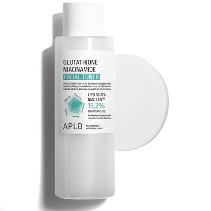 APLB Glutathione Niacinamide Gesichtstoner | LIPO GLUTA NIAC CEN™ 15,2 % 160 ml Koreanische Hautpflege, feuchtigkeitsspendend, revitalisierend, sanft, verbessert die Hautstruktur mit Niacinamid