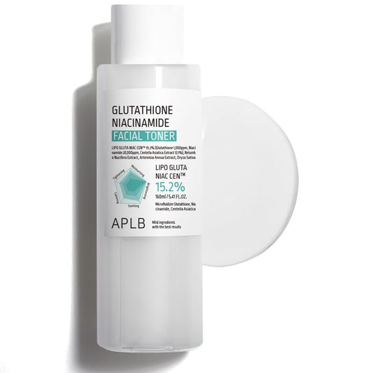 APLB Glutathione Niacinamide Gesichtstoner | LIPO GLUTA NIAC CEN™ 15,2 % 160 ml Koreanische Hautpflege, feuchtigkeitsspendend, revitalisierend, sanft, verbessert die Hautstruktur mit Niacinamid