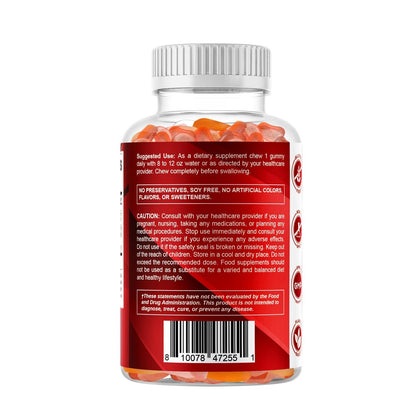 Vitamatic Vitamin A 25.000 IE Gummibärchen – Zuckerfrei mit Retinylpalmitat – 1 Gummibärchen täglich, 120 Portionen – Hochdosierte Vitamin-A-Unterstützung – Natürlicher Erdbeergeschmack – Auf Pektinbasis – 120 Stück